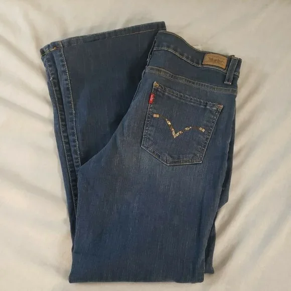 Levi’s 512 Perfectly Slimming Bootcut Jeans Size 8 M (29x30) Dark Wash Mid Rise - Picture 1 of 5